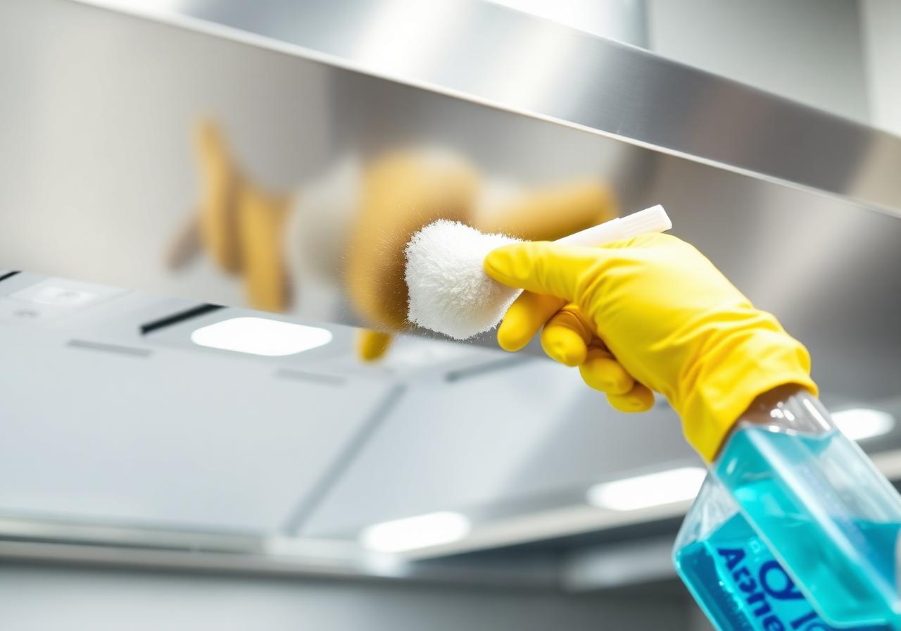 Nettoyage haute performance d'une hotte de cuisine professionnelle par Proxilys